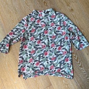 EUC festive fall pumpkin blouse in size 4..or small